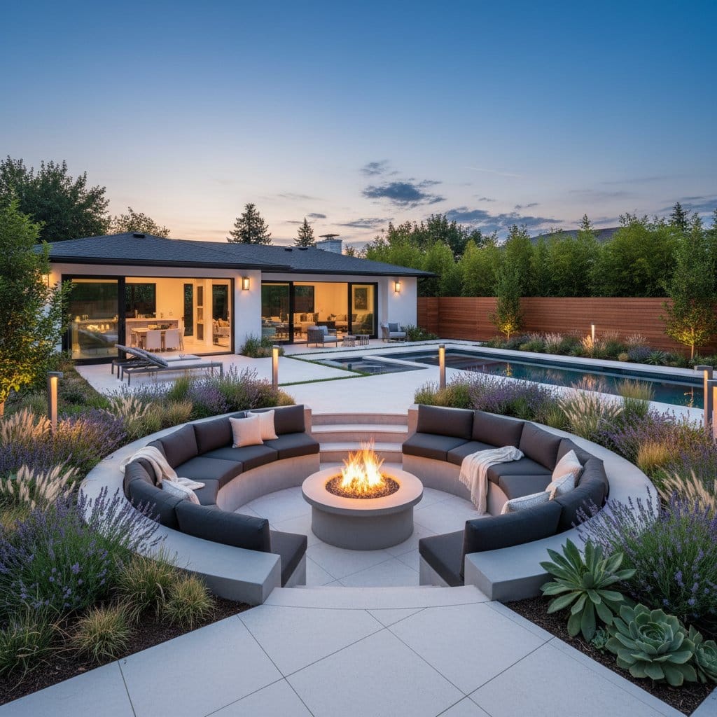 Featured image for Sunken Lounges Create Cozy Outdoor Rooms Below Ground