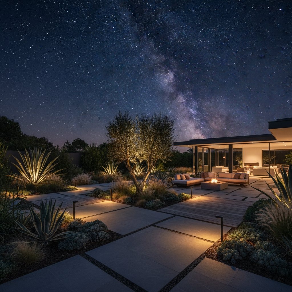 Featured image for Dark Sky Lighting Reveals Gardens Without Erasing Stars